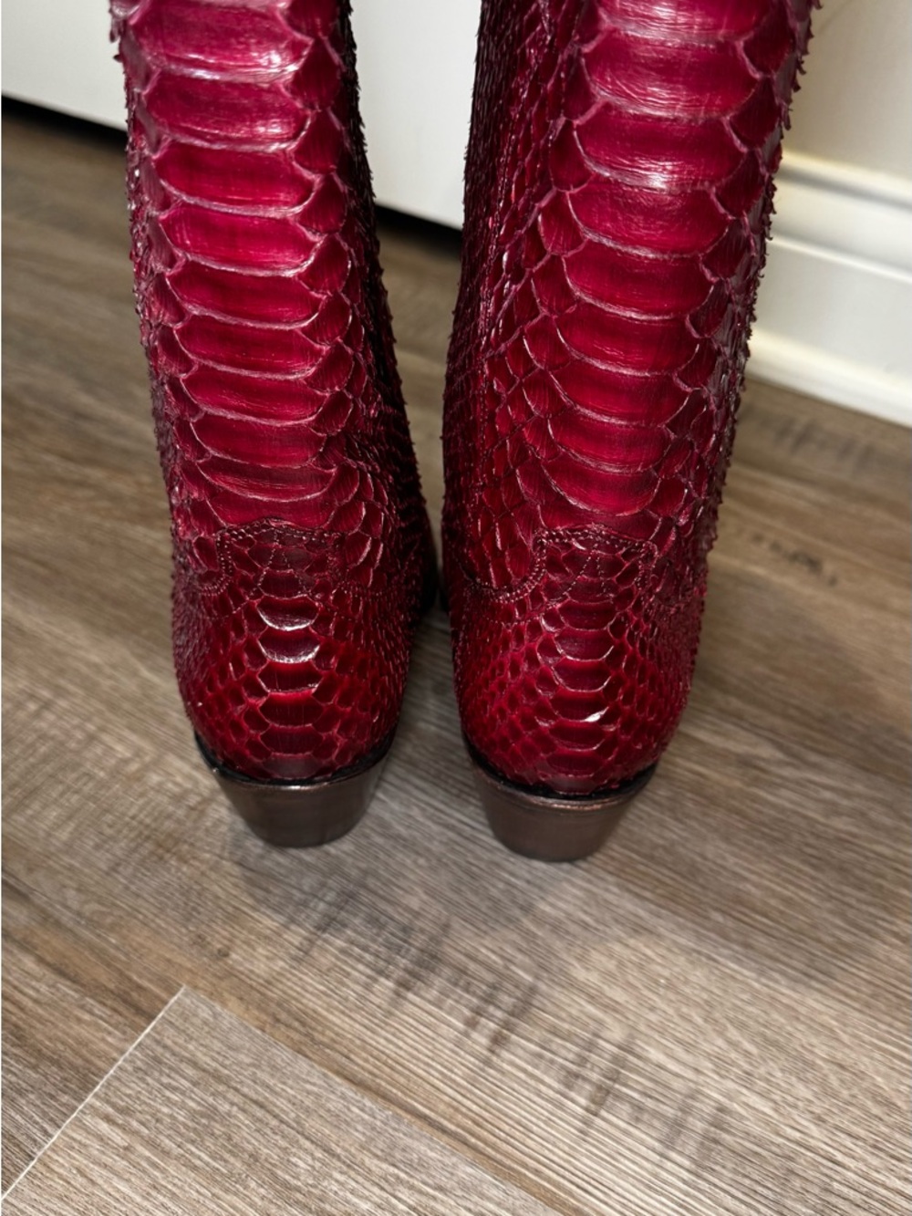 Ariat Sterling Emery StretchFit Western Spicy Red Python Boots - Picture 13 of 16